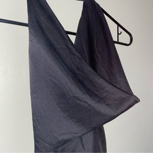 **SOLD** Poleci silk halter top vintage Y2K black